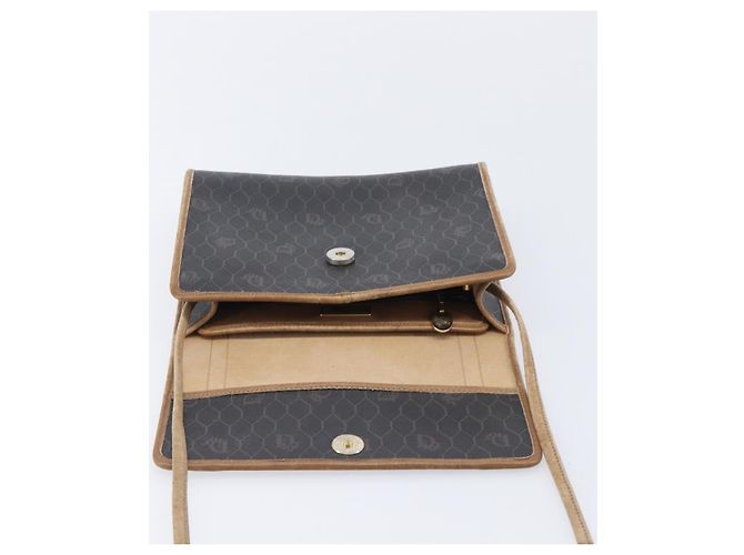 Christian Dior Honeycomb Canvas Schultertasche PVC Schwarz Gold Auth ep15874 Golden - Ansicht 20