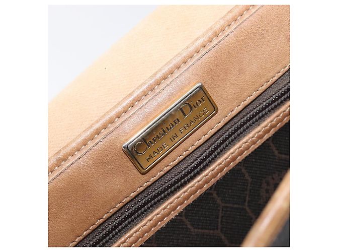 Christian Dior Honeycomb Canvas Schultertasche PVC Schwarz Gold Auth ep15874 Golden - Ansicht 21