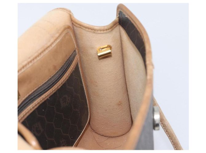 Christian Dior Honeycomb Canvas Schultertasche PVC Schwarz Gold Auth ep15874 Golden - Ansicht 23