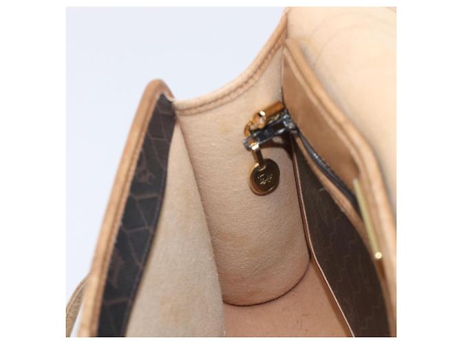 Christian Dior Honeycomb Canvas Schultertasche PVC Schwarz Gold Auth ep15874 Golden - Ansicht 24