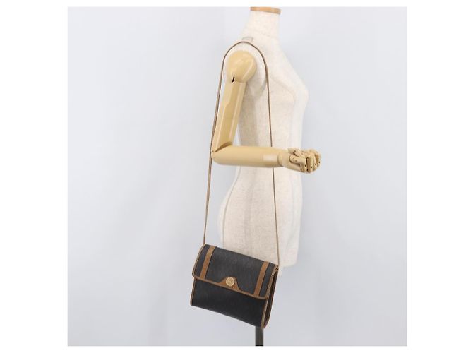 Christian Dior Honeycomb Canvas Schultertasche PVC Schwarz Gold Auth ep15874 Golden - Ansicht 27