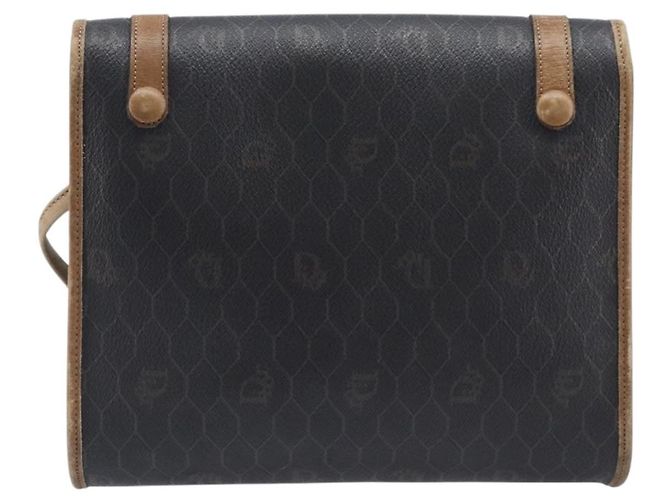 Christian Dior Honeycomb Canvas Schultertasche PVC Schwarz Gold Auth ep15874 Golden - Ansicht 3