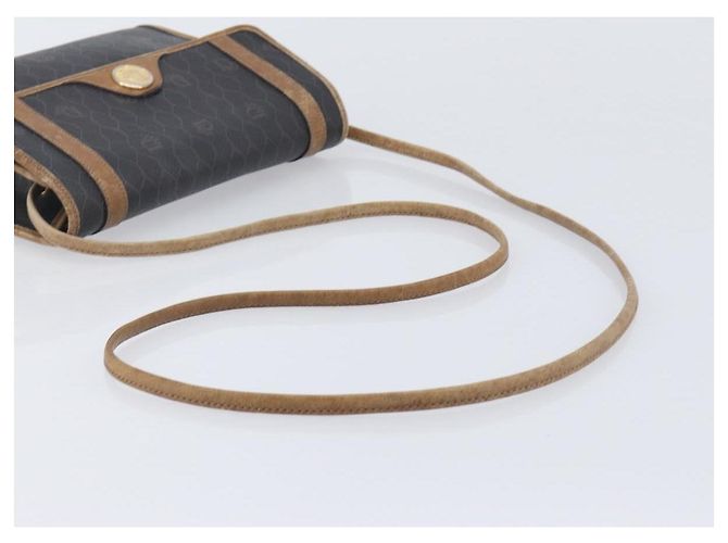 Christian Dior Honeycomb Canvas Schultertasche PVC Schwarz Gold Auth ep15874 Golden - Ansicht 7