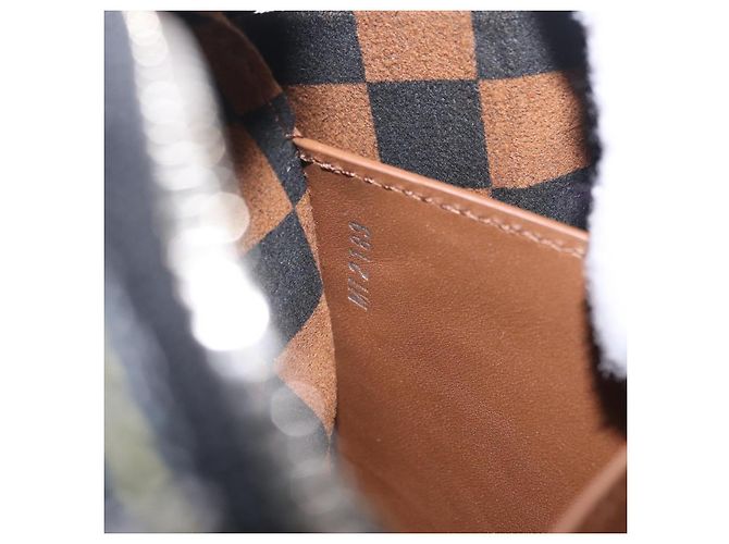 LOUIS VUITTON Damier Versette Vertical Tasche White Black N60273 LV Auth 204899SAM Schwarz Weiß - Ansicht 11