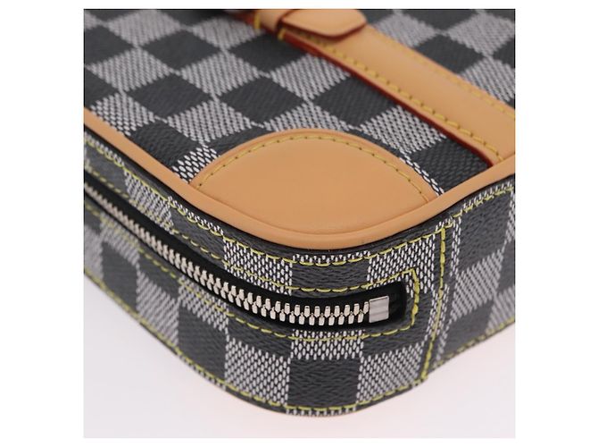 LOUIS VUITTON Damier Versette Vertical Tasche White Black N60273 LV Auth 204899SAM Schwarz Weiß - Ansicht 18