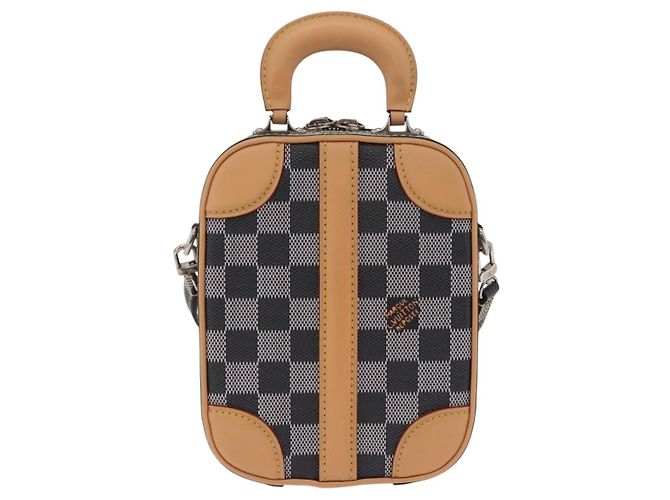 LOUIS VUITTON Damier Versette Vertical Tasche White Black N60273 LV Auth 204899SAM Schwarz Weiß - Ansicht 2