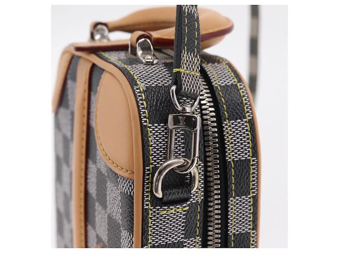 LOUIS VUITTON Damier Versette Vertical Tasche White Black N60273 LV Auth 204899SAM Schwarz Weiß - Ansicht 22