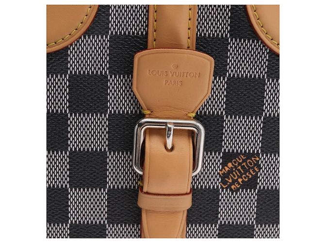 LOUIS VUITTON Damier Versette Vertical Tasche White Black N60273 LV Auth 204899SAM Schwarz Weiß - Ansicht 24