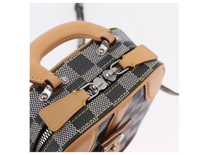LOUIS VUITTON Damier Versette Vertical Tasche White Black N60273 LV Auth 204899SAM Schwarz Weiß - Ansicht 25