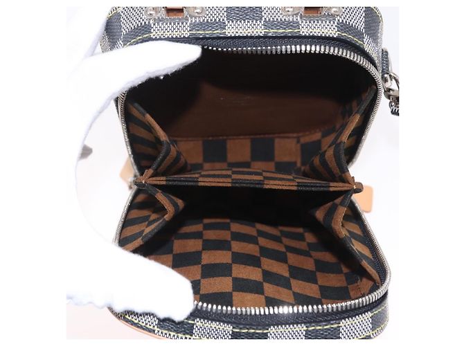 LOUIS VUITTON Damier Versette Vertical Tasche White Black N60273 LV Auth 204899SAM Schwarz Weiß - Ansicht 26