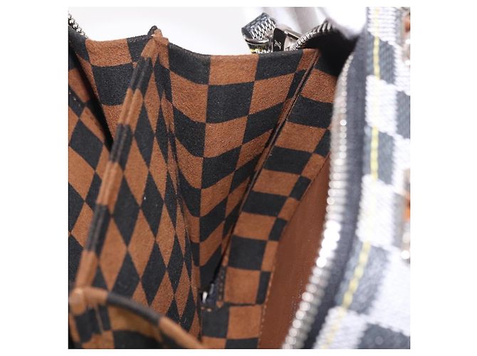 LOUIS VUITTON Damier Versette Vertical Tasche White Black N60273 LV Auth 204899SAM Schwarz Weiß - Ansicht 29