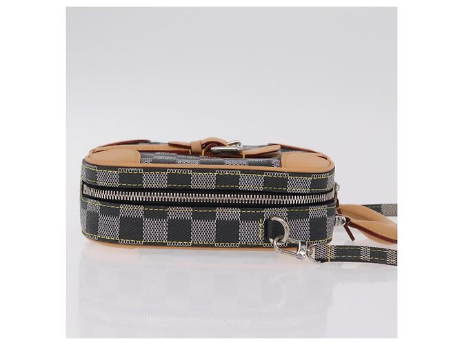 LOUIS VUITTON Damier Versette Vertical Tasche White Black N60273 LV Auth 204899SAM Schwarz Weiß - Ansicht 3