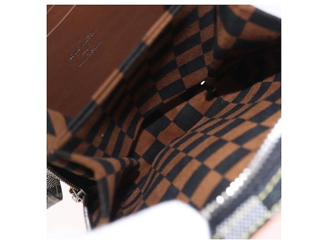 LOUIS VUITTON Damier Versette Vertical Tasche White Black N60273 LV Auth 204899SAM Schwarz Weiß - Ansicht 30