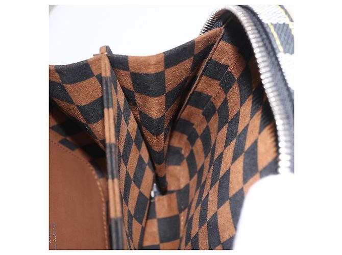 LOUIS VUITTON Damier Versette Vertical Tasche White Black N60273 LV Auth 204899SAM Schwarz Weiß - Ansicht 31