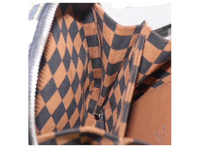 LOUIS VUITTON Damier Versette Vertical Tasche White Black N60273 LV Auth 204899SAM Schwarz Weiß - Ansicht 32