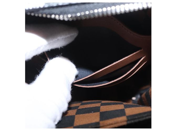 LOUIS VUITTON Damier Versette Vertical Tasche White Black N60273 LV Auth 204899SAM Schwarz Weiß - Ansicht 34