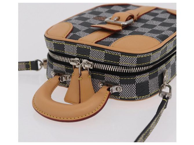 LOUIS VUITTON Damier Versette Vertical Tasche White Black N60273 LV Auth 204899SAM Schwarz Weiß - Ansicht 6