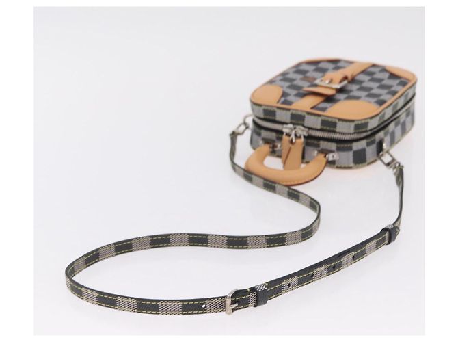 LOUIS VUITTON Damier Versette Vertical Tasche White Black N60273 LV Auth 204899SAM Schwarz Weiß - Ansicht 8