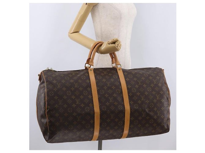 LOUIS VUITTON Monogram Keepall Bandouliere 60 Borsa Boston M41412 LV Auth 203169 Monogramma - vista 25