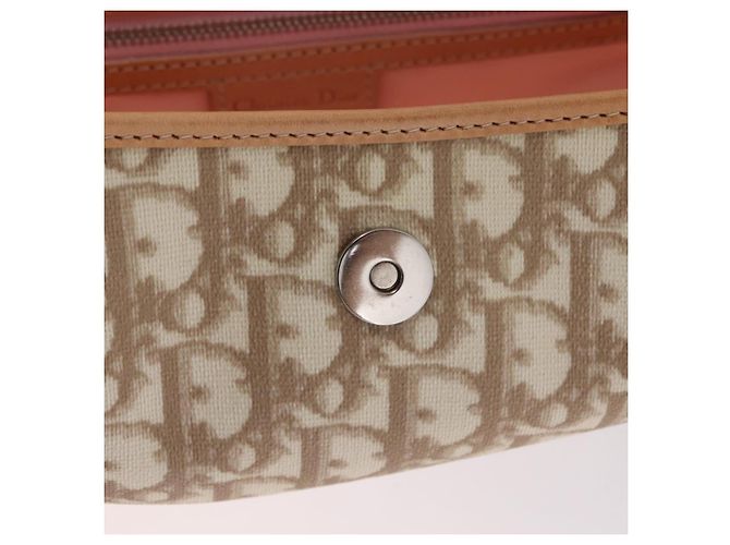 Sac Christian Dior Trotter Canvas Romantic Chain Bag PVC Ivory Silver Auth 206260SAM Argenté Écru - vue 23