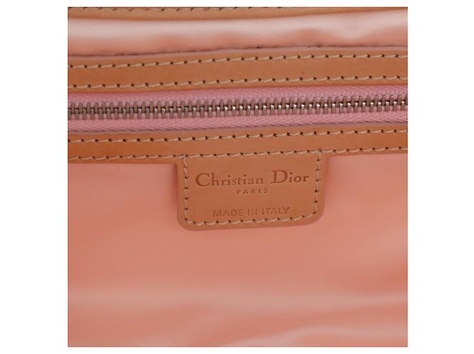Sac Christian Dior Trotter Canvas Romantic Chain Bag PVC Ivory Silver Auth 206260SAM Argenté Écru - vue 24