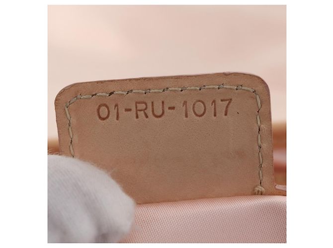 Sac Christian Dior Trotter Canvas Romantic Chain Bag PVC Ivory Silver Auth 206260SAM Argenté Écru - vue 30