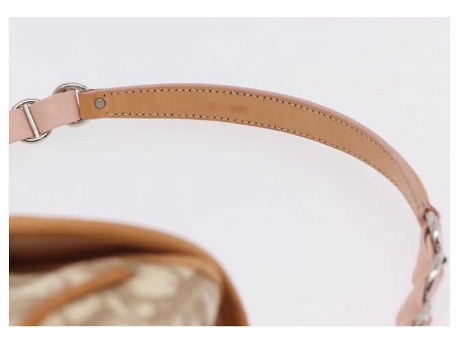 Sac Christian Dior Trotter Canvas Romantic Chain Bag PVC Ivory Silver Auth 206260SAM Argenté Écru - vue 8