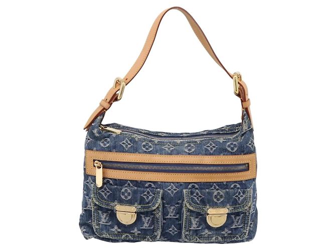 LOUIS VUITTON Monogram Denim Buggy PM Shoulder Bag Blue M95049 LV Auth yk20952V Monogramma - vista 13