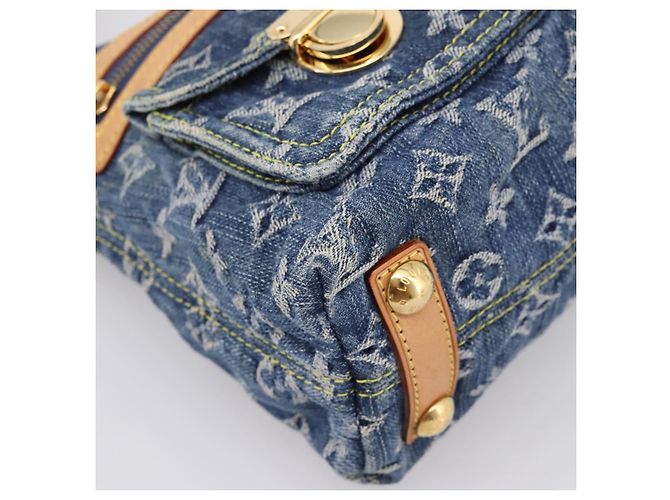 LOUIS VUITTON Monogram Denim Buggy PM Shoulder Bag Blue M95049 LV Auth yk20952V Monogramma - vista 16
