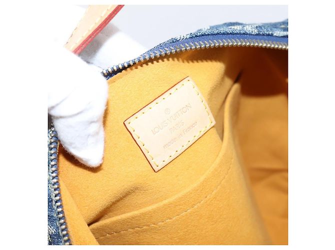 LOUIS VUITTON Monogram Denim Buggy PM Shoulder Bag Blue M95049 LV Auth yk20952V Monogramma - vista 19
