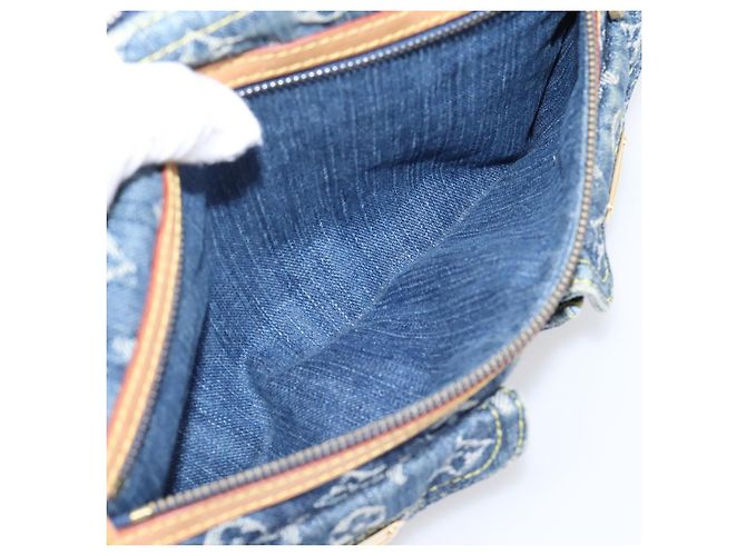 LOUIS VUITTON Monogram Denim Buggy PM Shoulder Bag Blue M95049 LV Auth yk20952V Monogramma - vista 23