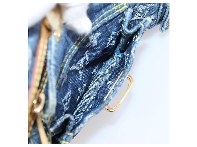 LOUIS VUITTON Monogram Denim Buggy PM Shoulder Bag Blue M95049 LV Auth yk20952V Monogramma - vista 24