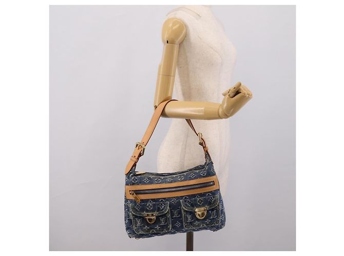 LOUIS VUITTON Monogram Denim Buggy PM Shoulder Bag Blue M95049 LV Auth yk20952V Monogramma - vista 25