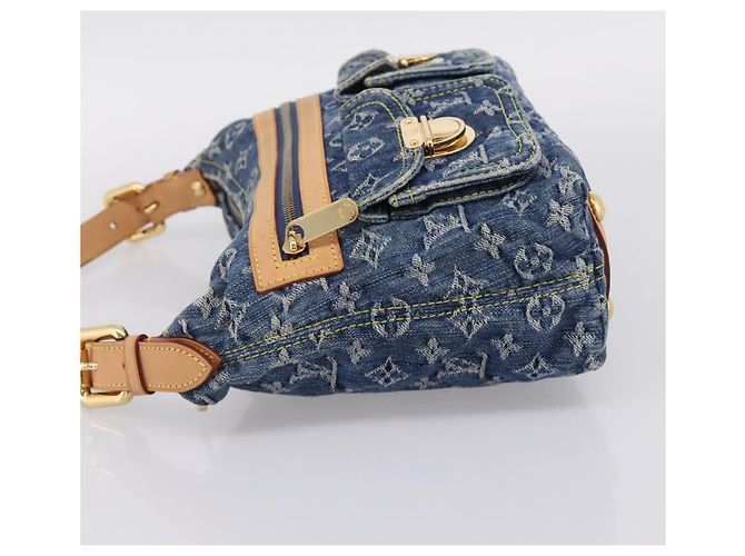 LOUIS VUITTON Monogram Denim Buggy PM Shoulder Bag Blue M95049 LV Auth yk20952V Monogramma - vista 3