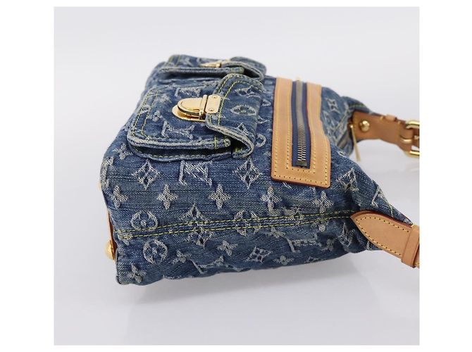 LOUIS VUITTON Monogram Denim Buggy PM Shoulder Bag Blue M95049 LV Auth yk20952V Monogramma - vista 4