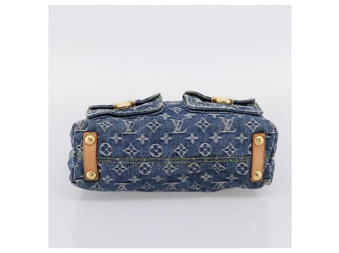 LOUIS VUITTON Monogram Denim Buggy PM Shoulder Bag Blue M95049 LV Auth yk20952V Monogramma - vista 5