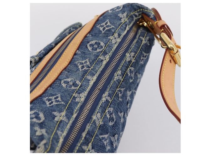 LOUIS VUITTON Monogram Denim Buggy PM Shoulder Bag Blue M95049 LV Auth yk20952V Monogramma - vista 6