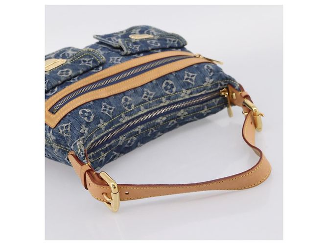 LOUIS VUITTON Monogram Denim Buggy PM Shoulder Bag Blue M95049 LV Auth yk20952V Monogramma - vista 7