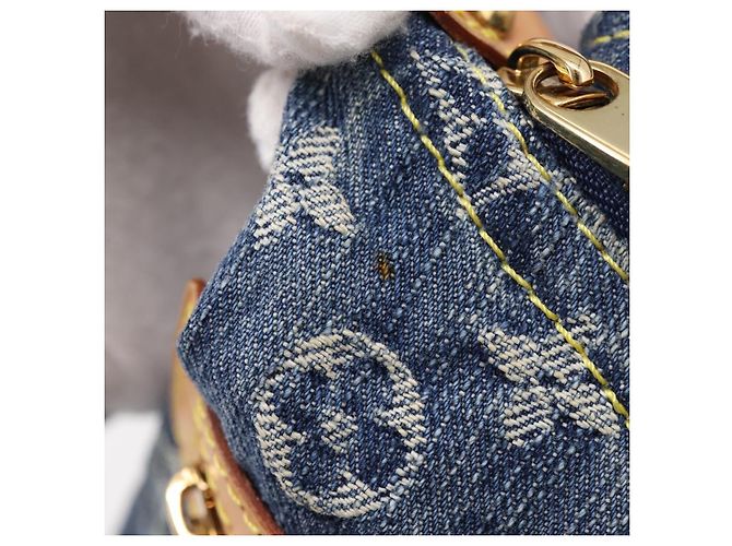 LOUIS VUITTON Monogram Denim Buggy PM Shoulder Bag Blue M95049 LV Auth yk20952V Monogramma - vista 9