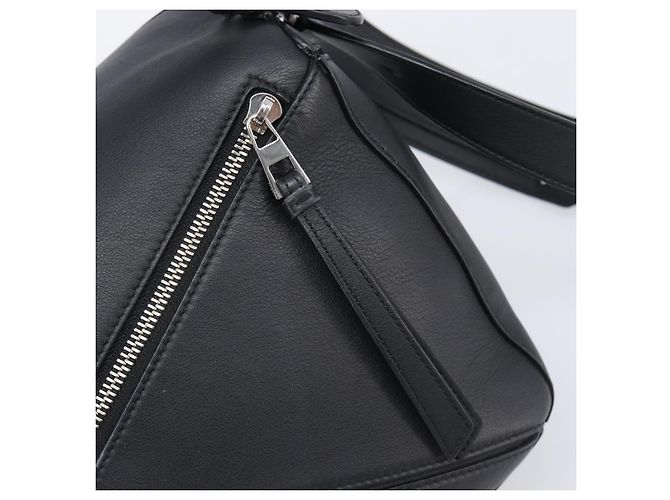 LOEWE Puzzle Bag Handtasche Leder 2way Schwarz Silber Auth ep16128M - Ansicht 21