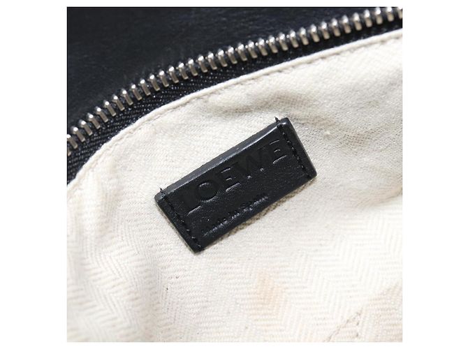 LOEWE Puzzle Bag Handtasche Leder 2way Schwarz Silber Auth ep16128M - Ansicht 25