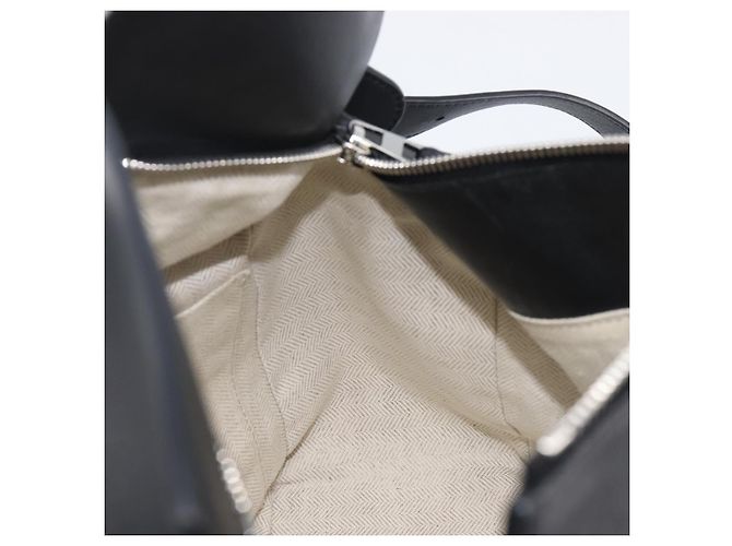 LOEWE Puzzle Bag Handtasche Leder 2way Schwarz Silber Auth ep16128M - Ansicht 27