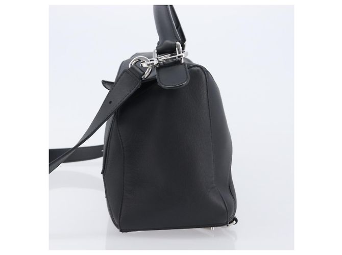 LOEWE Puzzle Bag Handtasche Leder 2way Schwarz Silber Auth ep16128M - Ansicht 3