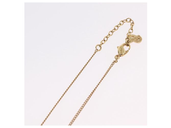Collar Christian Dior metal Gold Tone Auth 206380 - vista 12
