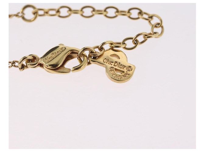 Collar Christian Dior metal Gold Tone Auth 206380 - vista 13