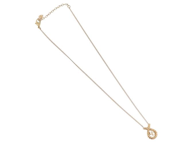 Collar Christian Dior metal Gold Tone Auth 206380 - vista 2