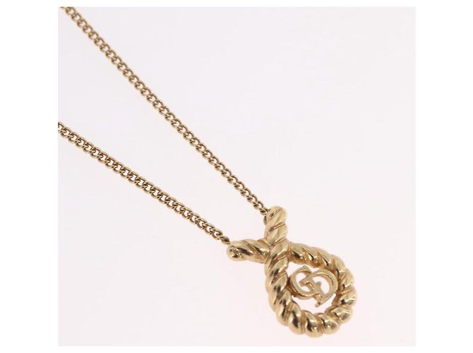 Collar Christian Dior metal Gold Tone Auth 206380 - vista 3