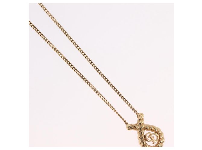 Collar Christian Dior metal Gold Tone Auth 206380 - vista 4