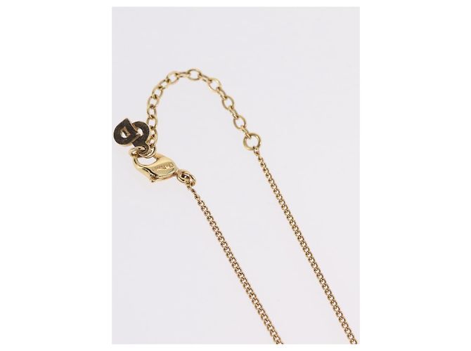 Collar Christian Dior metal Gold Tone Auth 206380 - vista 7