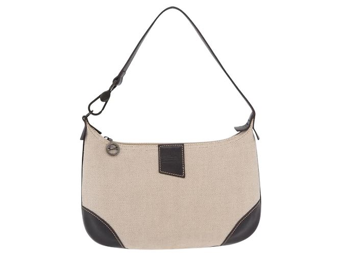 Bolso de hombro LONGCHAMP Canvas Beige Auth 204983A - vista 13